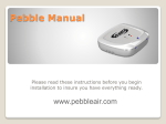 User Manual Setting up the Pebble