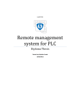 Remote management system for PLC