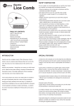 Electronic Lice Comb - EL1002 - nu-beca