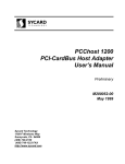 PCChost 1200 PCI-CardBus Host Adapter User`s Manual