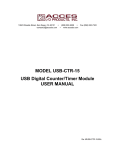 USB-CTR-15 User Manual - ACCES I/O Products, Inc.
