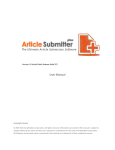 User Manual - Article Submitter Plus