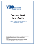 Control 2008 User Guide A Guideline for the