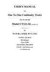 USER`S MANUAL One To One Continuity Tester
