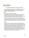 Frequently Asked Questions: Early Education Student