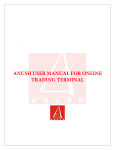 anush user manual for online trading terminal