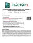 Upgrade to Kaspersky Total Security (5 user) at Fry`s