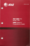 AT&T UNIX™PC Model 7300 Unix System V
