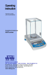 Operating Instruction - Analytical Balances ASX series