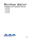 WattNode BACnet - Installation and Operation Manual