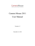 Camera Mouse 2011 User Manual