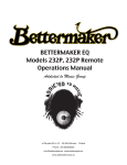 Bettermaker 232P and Remote Manual