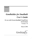 GemBuilder for Smalltalk User`s Guide