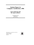 Student Papers in Computer Architecture, 2006