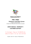 DataLabs 424-832 PBX Manual - Matthew Furman On-Line