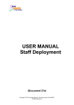 USER MANUAL Staff Deployment (Document 27e)