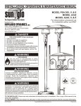 Sunglo Natural Gas patio heater installation manual