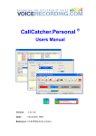 CallCatcher.Personal Manual