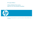 Documentation Roadmap - Hewlett Packard Enterprise Support