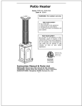 Square Flame Patio Heater Instruction Manual