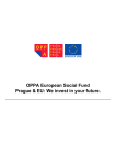 OPPA European Social Fund Prague & EU: We invest in your future.