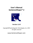 SentenceShaper 2 Manual