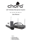 UHF Wireless Microphone System User Manual