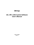 QBridge I2C, SPI, CAN Control Software User`s Manual