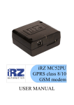 iRZ MC52PU GPRS class 8/10 GSM modem USER MANUAL