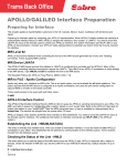 APOLLO/GALILEO Interface Preparation