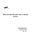 JPEG Encoder/Decoder User`s Manual (Linux)