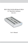 IEEE 1394A FireWire/Hi-Speed USB2.0 2.5” Hard Drive