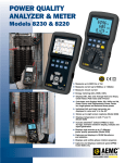 AEMC 8220 Power Quality Meter Data Sheet PDF