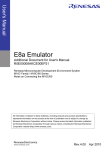 E8a Emulator Additional Document for User`s Manual