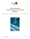Rowan University eIRB User Manual for Committee Members