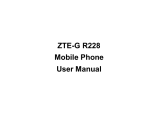 ZTE-G R228 Mobile Phone User Manual