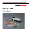 Datacolor 45IR User Guide, 5.2014, Version 1.0 (4230