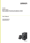 MX2/RX-series DeviceNet Communications Unit User`s Manual
