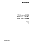 Honeywell 9782 Series pH/ORP Analyzer/Controller Operator Manual