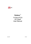 Perform 14 Slot ATCA DC Shelf User Manual