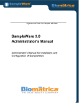 SampleWare 3.0 Administrator`s Manual