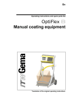 OptiFlex B manual coating equipment - spare parts list