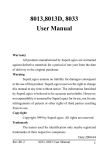 8013,8013D, 8033 User Manual