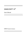 SIMSCRIPT III User`s Manual