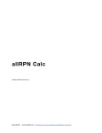 allRPN Calc User Manual