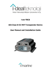 i-ais-TBCS AIS Class B CS VHF Transponder Device User Manual