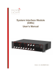 System Interface Module (SIMx) User`s Manual - Micro
