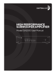 Dayton Audio SA1000 User Manual