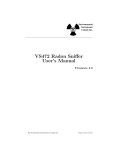 VS472 User`s Manual - VS472 Radon Sniffers