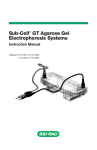 Sub-Cell® GT Agarose Gel Electrophoresis Systems - Bio-Rad